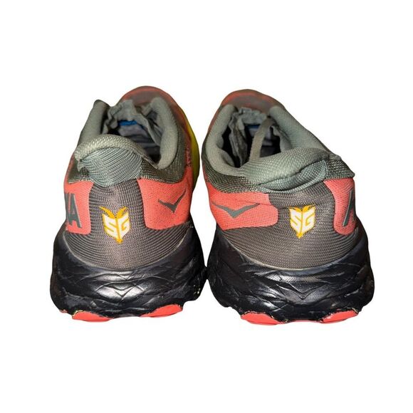 Hoka speedgoat 5 Men\'s Running Shoe - Coral Gray Yellow size 10.5 D